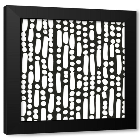 Cross Current Square Up IV BW Black Modern Wood Framed Art Print with Double Matting by Warrick, Cheryl