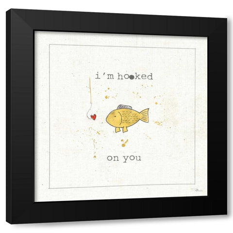 Companion Cuties III Black Modern Wood Framed Art Print by Pela Studio