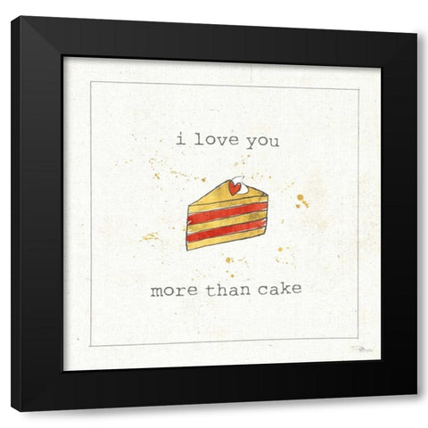 Lil Sweeties III Black Modern Wood Framed Art Print with Double Matting by Pela Studio