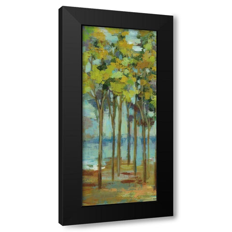 Spring Trees Panel I Black Modern Wood Framed Art Print by Vassileva, Silvia