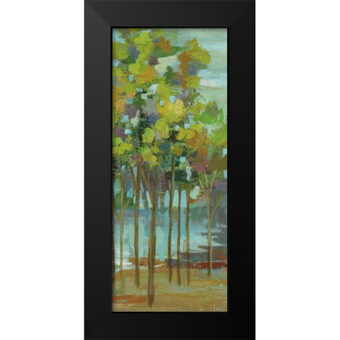 Spring Trees Panel II Black Modern Wood Framed Art Print by Vassileva, Silvia