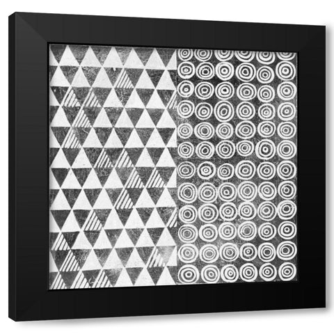Maki Tile I BW Black Modern Wood Framed Art Print by Lovell, Kathrine