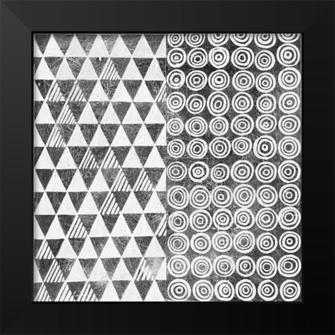 Maki Tile I BW Black Modern Wood Framed Art Print by Lovell, Kathrine