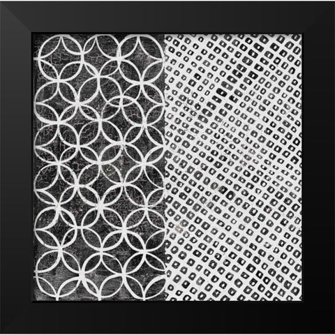 Maki Tile III BW Black Modern Wood Framed Art Print by Lovell, Kathrine