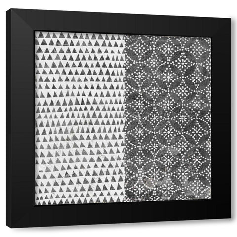 Maki Tile IV BW Black Modern Wood Framed Art Print by Lovell, Kathrine