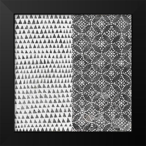Maki Tile IV BW Black Modern Wood Framed Art Print by Lovell, Kathrine