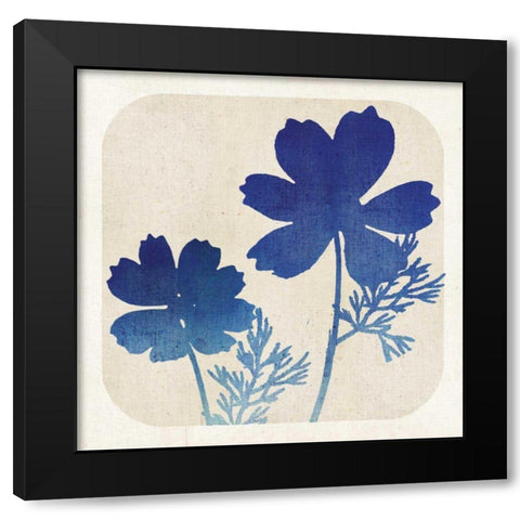 Batik Garden I Black Modern Wood Framed Art Print by Mousseau Studio