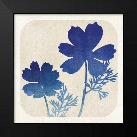 Batik Garden I Black Modern Wood Framed Art Print by Mousseau Studio