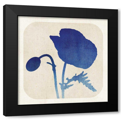 Batik Garden III Black Modern Wood Framed Art Print by Mousseau Studio