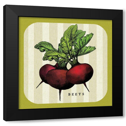 Linen Vegetable I Black Modern Wood Framed Art Print with Double Matting by Mousseau Studio