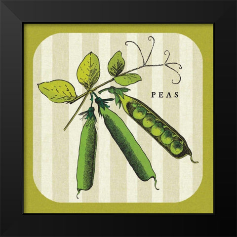 Linen Vegetable IV Black Modern Wood Framed Art Print by Mousseau Studio