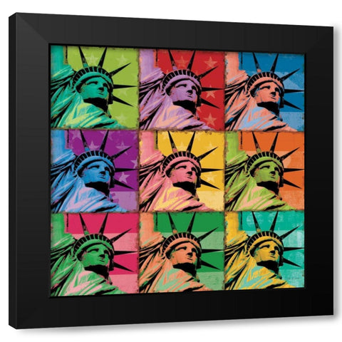 Pop Liberty Black Modern Wood Framed Art Print with Double Matting by Richard, Ben