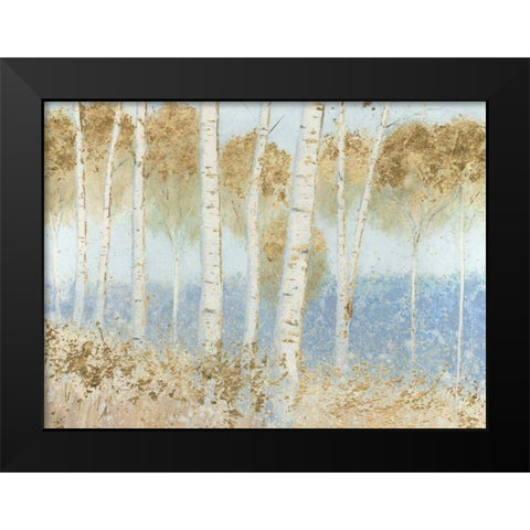 Summer Birches Black Modern Wood Framed Art Print by Wiens, James