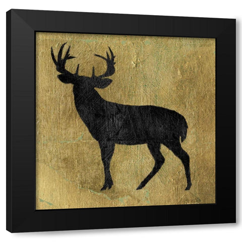 Golden Lodge I Black Modern Wood Framed Art Print with Double Matting by Wiens, James