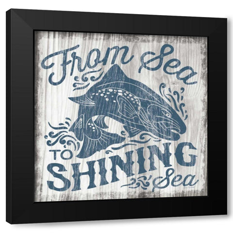 America the Beautiful III Black Modern Wood Framed Art Print with Double Matting by Marshall, Laura