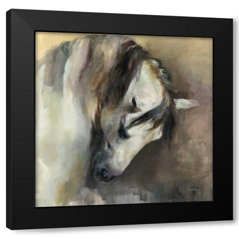 Classical Horse Black Modern Wood Framed Art Print with Double Matting by Hageman, Marilyn