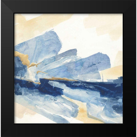 Gilded Indigo II Black Modern Wood Framed Art Print by Paschke, Chris