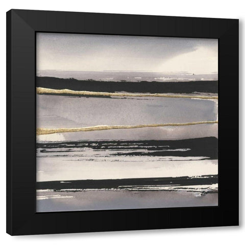 Gilded Grey I Black Modern Wood Framed Art Print with Double Matting by Paschke, Chris