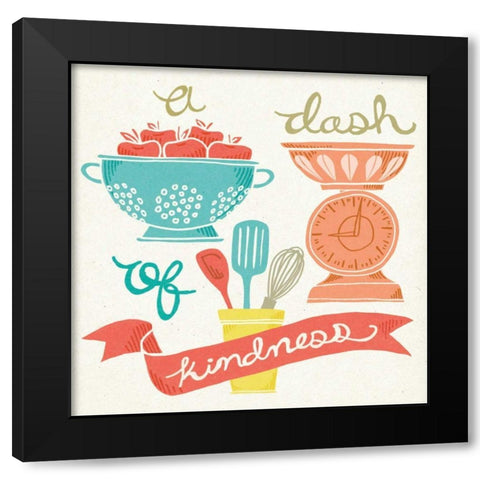 A Dash of Kindness Black Modern Wood Framed Art Print by Urban, Mary