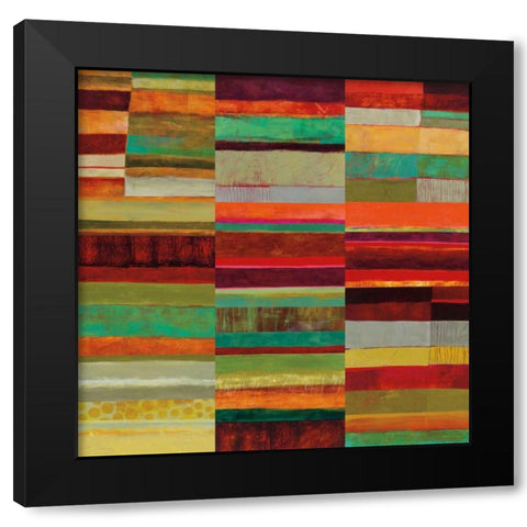Fields of Color IX Black Modern Wood Framed Art Print with Double Matting by Davies, Jane
