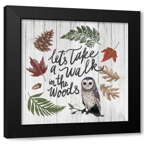 Walk in the  Woods Black Modern Wood Framed Art Print with Double Matting by Zieve Miller, Sara
