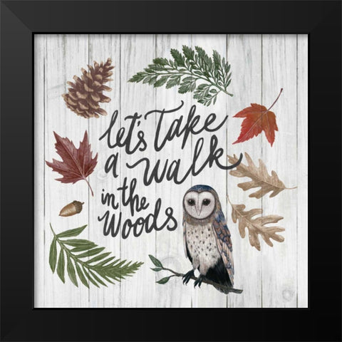 Walk in the  Woods Black Modern Wood Framed Art Print by Zieve Miller, Sara