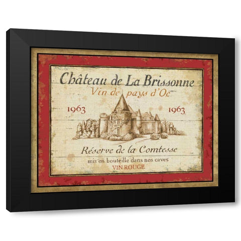 French Wine Label I Black Modern Wood Framed Art Print with Double Matting by Brissonnet, Daphne