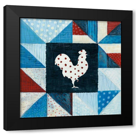 Modern Americana Farm Quilt VII Black Modern Wood Framed Art Print with Double Matting by Averinos, Melissa