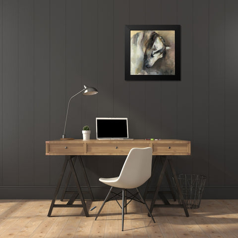 Classical Horse v2 Black Modern Wood Framed Art Print by Hageman, Marilyn