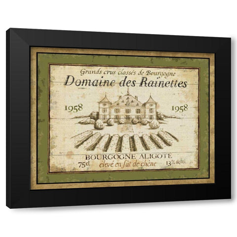 French Wine Label III Black Modern Wood Framed Art Print with Double Matting by Brissonnet, Daphne