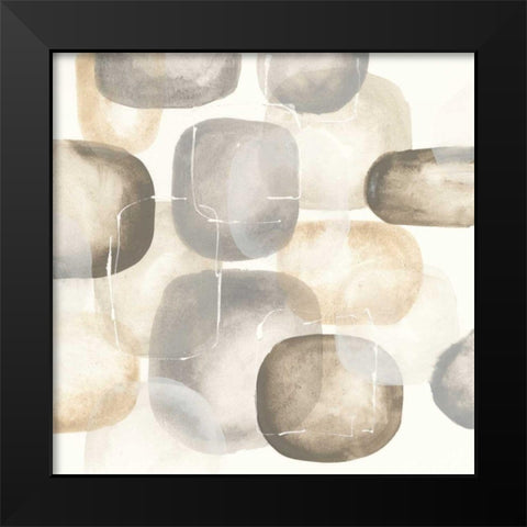 Neutral Stones III Black Modern Wood Framed Art Print by Paschke, Chris