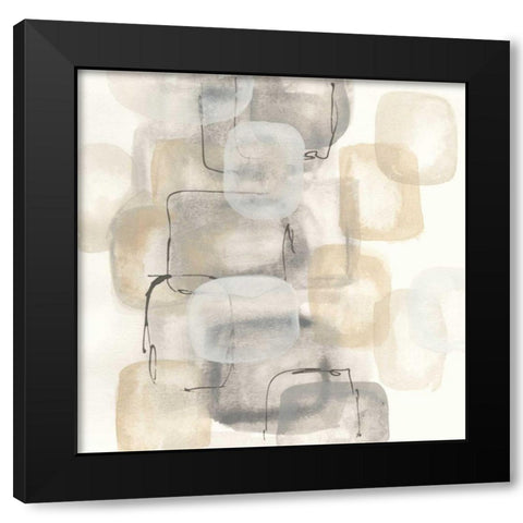 Neutral Stacking I Black Modern Wood Framed Art Print with Double Matting by Paschke, Chris