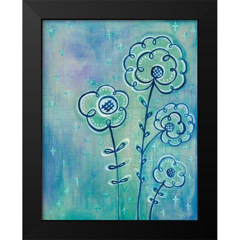 Magical Flowers III Black Modern Wood Framed Art Print by Averinos, Melissa