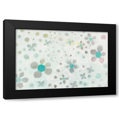 Graph Blooms Black Modern Wood Framed Art Print with Double Matting by Averinos, Melissa