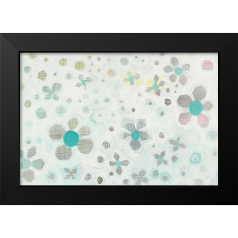 Graph Blooms Black Modern Wood Framed Art Print by Averinos, Melissa