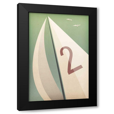 Sails VIII Black Modern Wood Framed Art Print with Double Matting by Fowler, Ryan