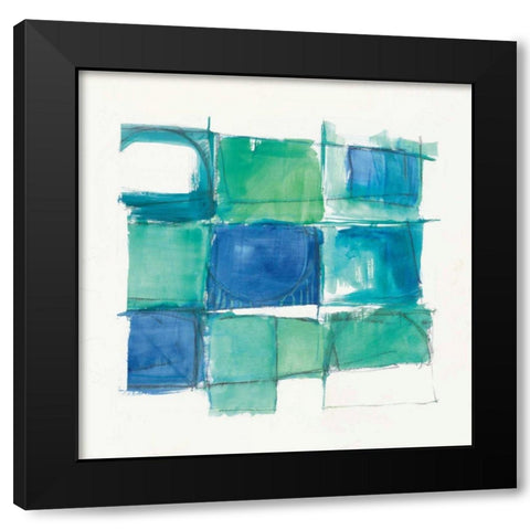 131 West 3rd Street Square II on White Black Modern Wood Framed Art Print with Double Matting by Schick, Mike