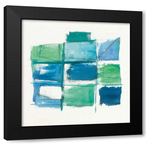 131 West 3rd Street Square III on White Black Modern Wood Framed Art Print by Schick, Mike
