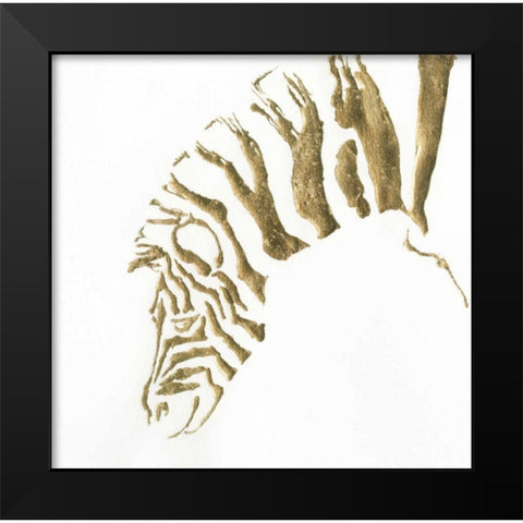 Gilded Zebra Black Modern Wood Framed Art Print by Paschke, Chris