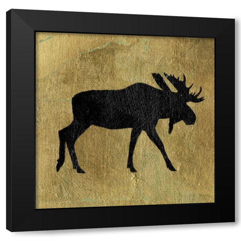 Golden Lodge III v2 Black Modern Wood Framed Art Print with Double Matting by Wiens, James