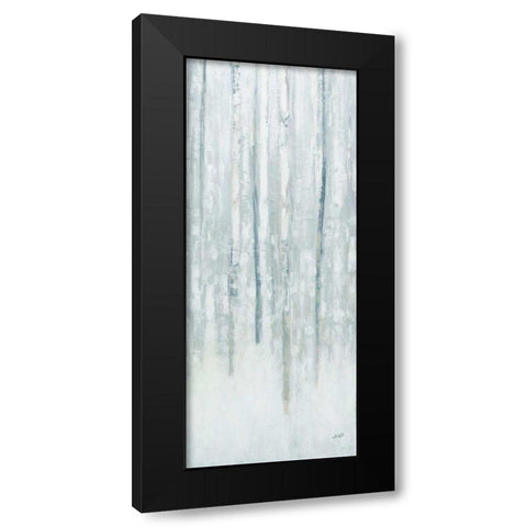 Birches in Winter Blue Gray Panel II Black Modern Wood Framed Art Print by Purinton, Julia