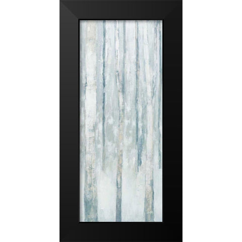 Birches in Winter Blue Gray Panel III Black Modern Wood Framed Art Print by Purinton, Julia