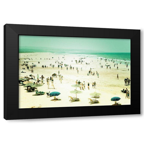 Caravan of Dreams Black Modern Wood Framed Art Print by Bevan, Keri