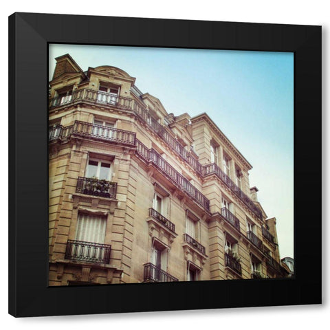 Paris Moments II Black Modern Wood Framed Art Print by Marshall, Laura