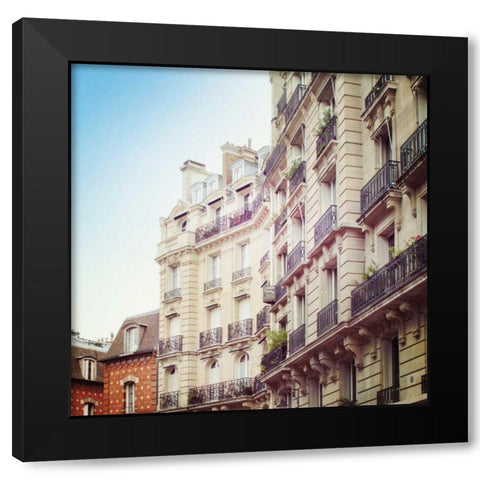 Paris Moments III Black Modern Wood Framed Art Print with Double Matting by Marshall, Laura