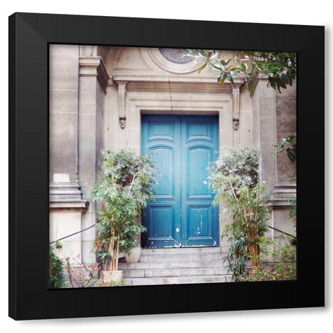 Paris Moments IV Black Modern Wood Framed Art Print with Double Matting by Marshall, Laura