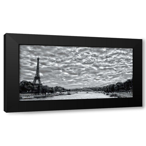 The City of Love Black Modern Wood Framed Art Print with Double Matting by Marshall, Laura