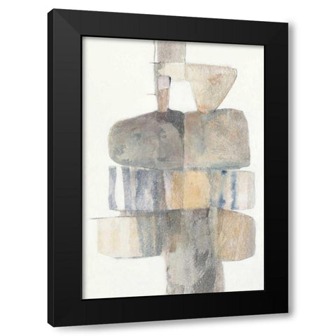 Stepping Stones Black Modern Wood Framed Art Print with Double Matting by Schick, Mike