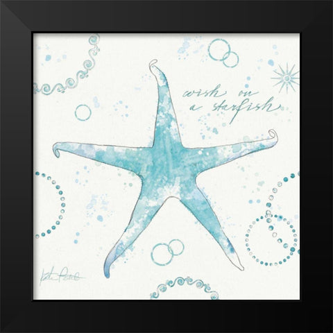 Coastal Splash I Black Modern Wood Framed Art Print by Pertiet, Katie