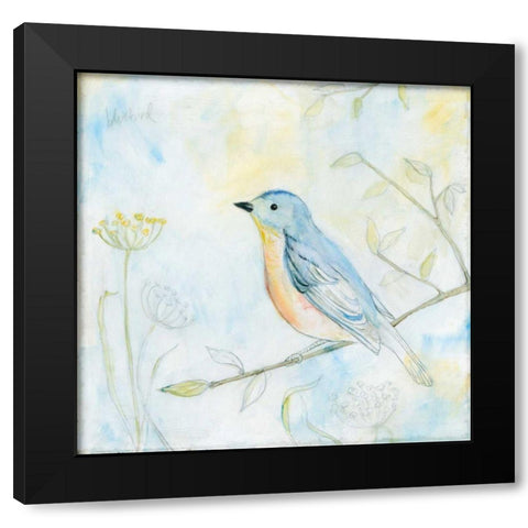 Sketched Songbird II Black Modern Wood Framed Art Print by Schlabach, Sue